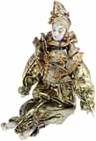 PIERROT Arlequin グッズセット Vintage Harlequin Pierrot Porcelain Doll Set: Handmade